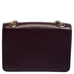 Strathberry Plum Leather Mini East/west Leather Crossbody Bag