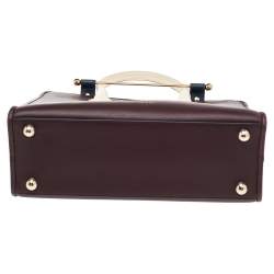 Pre Owned Strathberry Burgundy Leather Midi Tote