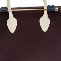 Pre Owned Strathberry Burgundy Leather Midi Tote