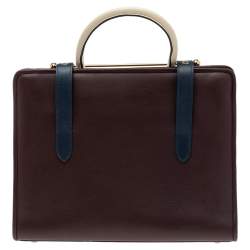 Pre Owned Strathberry Burgundy Leather Midi Tote