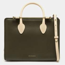 STRATHBERRY: Midi Tote bag in leather - Bottle Green  Strathberry shoulder bag  MIDI TOTE (TS) - W online at