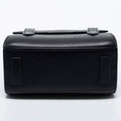 Strathberry Black Leather Micro Allegro Top Handle Bag