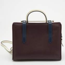 Strathberry Tri Color Leather Midi Tote