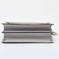 Pre Owned Strathberry Grey Leather East/west Leather Crossbody Bag