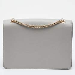 Pre Owned Strathberry Grey Leather East/west Leather Crossbody Bag
