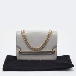 Pre Owned Strathberry Grey Leather East/west Leather Crossbody Bag