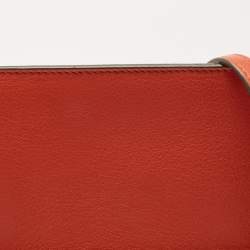 Pre Owned Strathberry Off White/Orange Leather Stylist Crossbody Bag