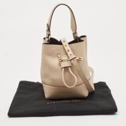 Pre Owned Strathberry Beige Leather Mini Lana Osette Bucket Bag