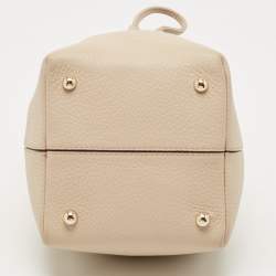 Pre Owned Strathberry Beige Leather Mini Lana Osette Bucket Bag