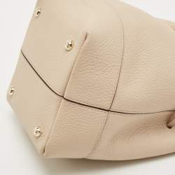 Pre Owned Strathberry Beige Leather Mini Lana Osette Bucket Bag