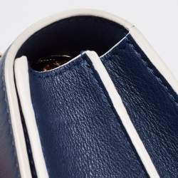 Pre Owned Strathberry Navy Blue Leather East West Shoulder Bags