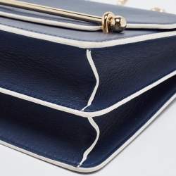 Pre Owned Strathberry Navy Blue Leather East West Shoulder Bags