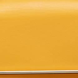 Pre Owned Strathberry Yellow Leather Mini East West Leather Crossbody Bag