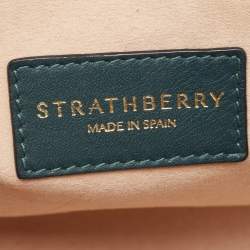 Pre Owned Strathberry Dark Green Leather Midi Tote
