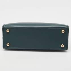 Pre Owned Strathberry Dark Green Leather Midi Tote