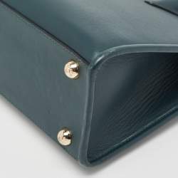 Pre Owned Strathberry Dark Green Leather Midi Tote