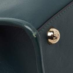 Pre Owned Strathberry Dark Green Leather Midi Tote