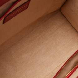Strathberry Red Leather Midi Tote