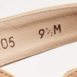 Stuart Weitzman Beige Leather Ankle Strap Sandals Size 40