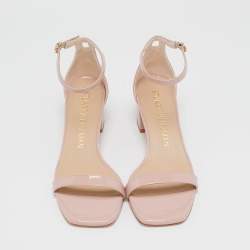 Stuart Weitzman Pink Patent Leather Simplecurve Sandals Size 39