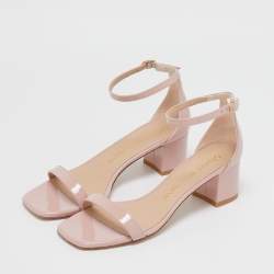 Stuart Weitzman Pink Patent Leather Simplecurve Sandals Size 39
