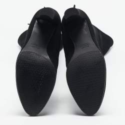 Pre Owned Stuart Weitzman Black Suede Highland Over The Knee Boots Size 37.5