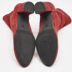 Stuart Weitzman Red Suede Yuliana Ankle Boots Size 39.5