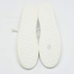 Stuart Weitzman White Leather Pearlstud Convertible Sneakers Size 39.5