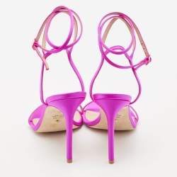 Stuart Weitzman Fuchsia Satin Ankle Strap Sandals Size 41