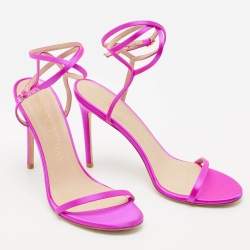 Stuart Weitzman Fuchsia Satin Ankle Strap Sandals Size 41