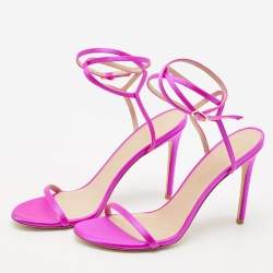Stuart Weitzman Fuchsia Satin Ankle Strap Sandals Size 41