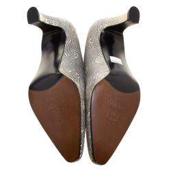 Stuart Weitzman Two Tone Lizard Leather Pumps Size 38.5