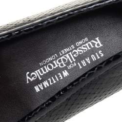 Stuart Weitzman Black Python Embossed Leather Tassel Loafers Size 37
