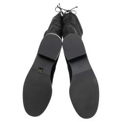 Stuart Weitzman Black Suede Lowland Over The Knee Boots Size 38