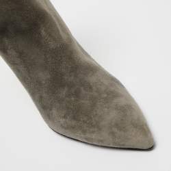 Stuart Weitzman Grey Suede Ankle Boots Size 40