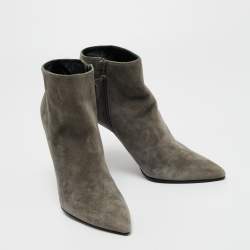 Stuart Weitzman Grey Suede Ankle Boots Size 40