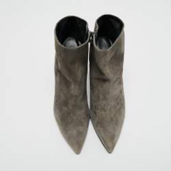 Stuart Weitzman Grey Suede Ankle Boots Size 40