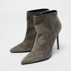 Stuart Weitzman Grey Suede Ankle Boots Size 40