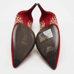 Stuart Weitzman Red Suede Studded Pumps Size 39.5