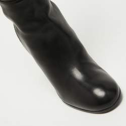 Stuart Weitzman Black Suede and Leather Knee Length Boots Size 36