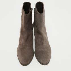 Stuart Weitzman Brown Suede Wedge Ankle Boots Size 39