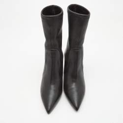 Stuart Weitzman Black Leather Ankle Boots Size 38.5