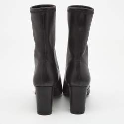 Stuart Weitzman Black Leather Ankle Boots Size 38.5