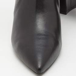 Stuart Weitzman Black Leather Ankle Boots Size 38.5