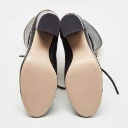 Pre Owned Stuart Weitzman Black Leather Mild Calf Boots Size 38