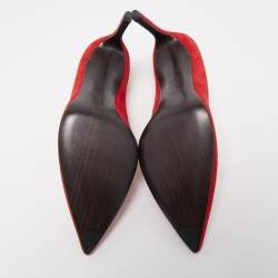 Stuart Weitzman Red Suede Pointed Toe Pumps Size 41