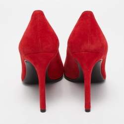 Stuart Weitzman Red Suede Pointed Toe Pumps Size 41