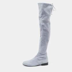 Stuart Weitzman Blue Suede Knee Length Boots Size 39
