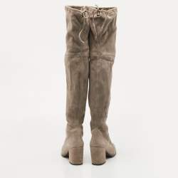 Stuart Weitzman Grey Suede Knee Length Boots Size 39