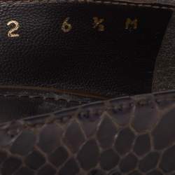 Stuart Weitzman Brown Python Embossed Patent Leather Pumps Size 37